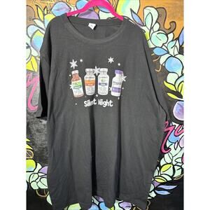 Silent Night Medications Graphic Tee T-Shirt, Black, 3XL